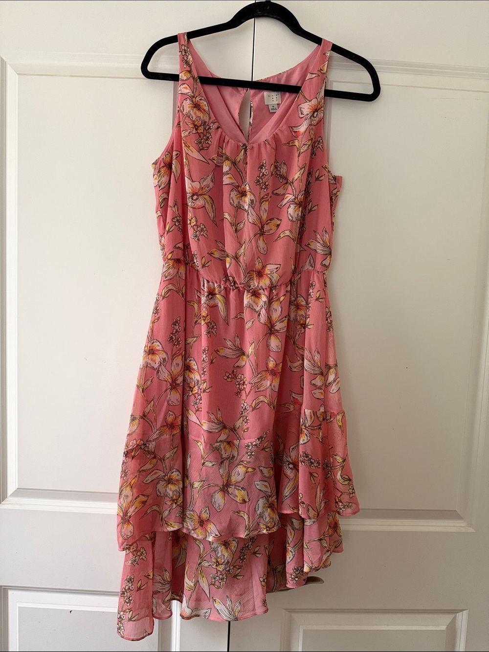 a new day Pink Floral High-Low Summer Dress